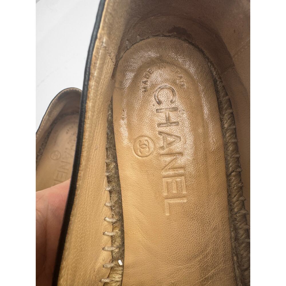 Chanel Black Canvas CC Logo Espadrille Flats Classic EU 35 - Picture 6 of 10